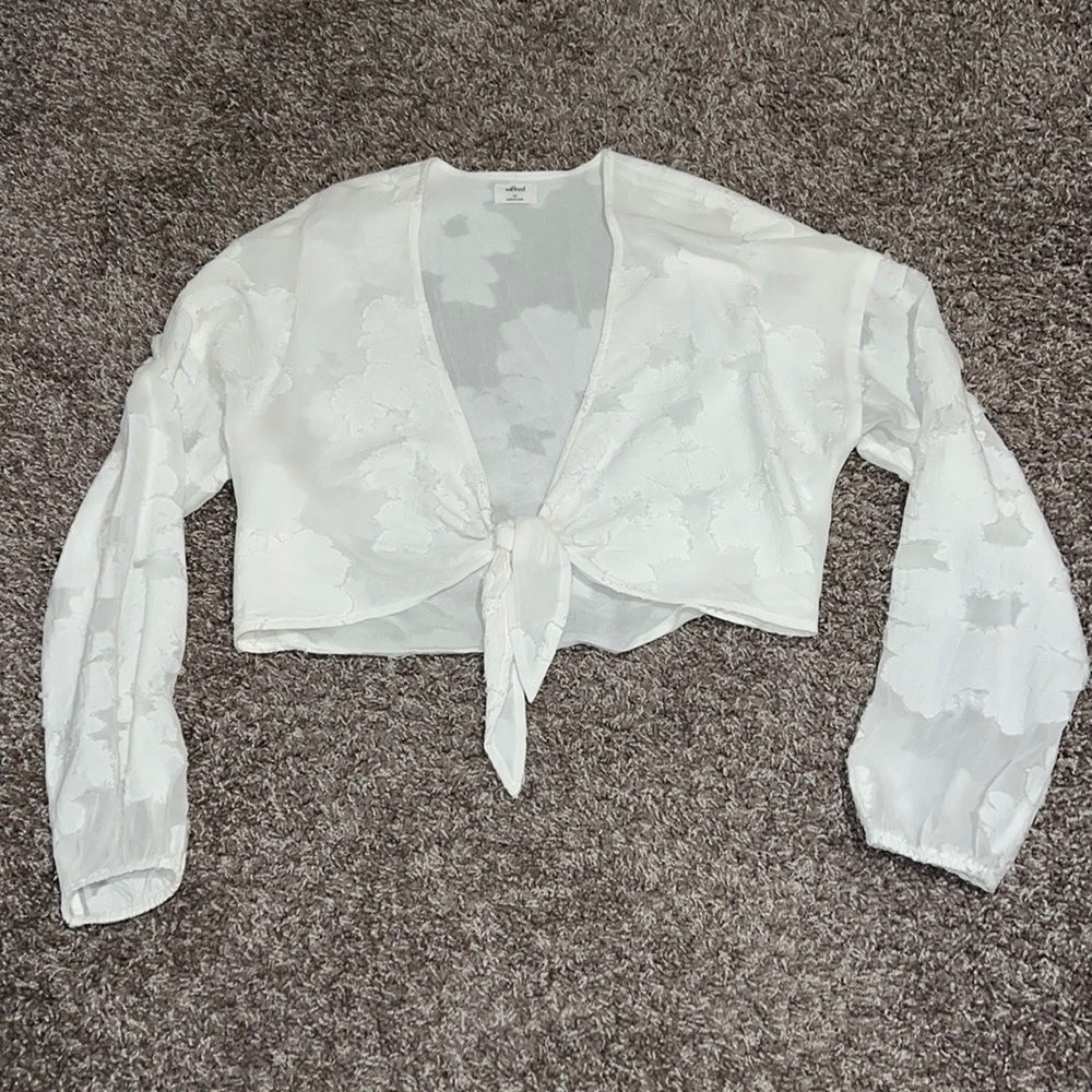 Wilfred long sleeve tie front top